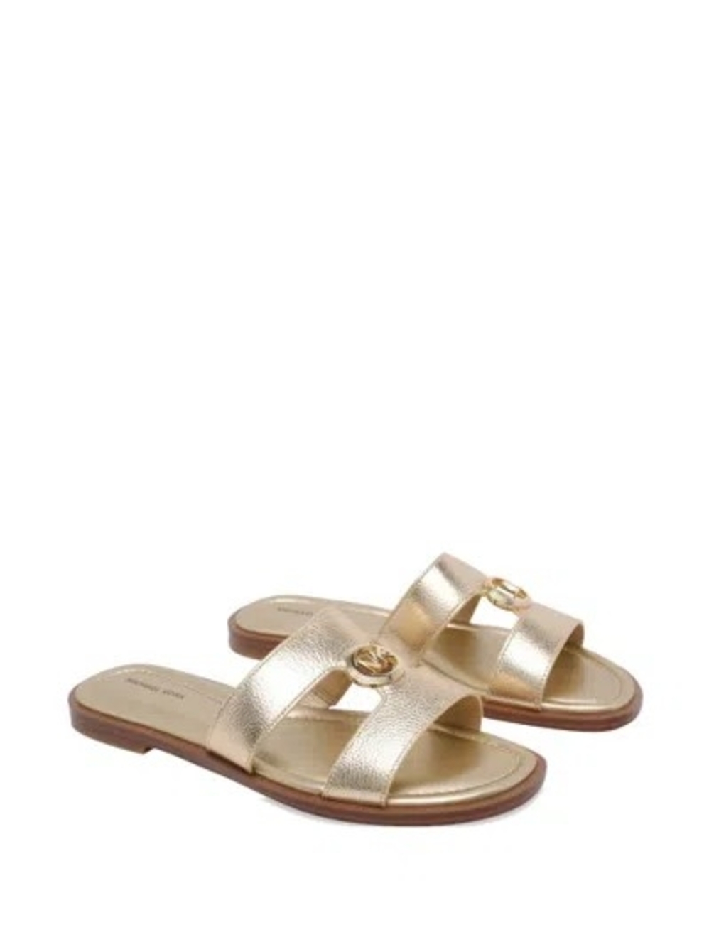 Michael Kors Gold 2 Stra9 Lpgo Sandals